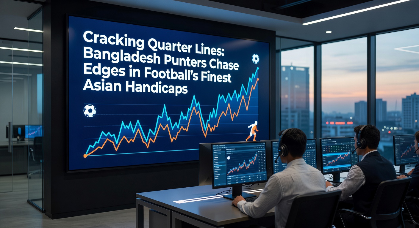 Bangladesh football bettors huddled over screens, dissecting quarter line odds on Asian handicap markets during a live Premier League match