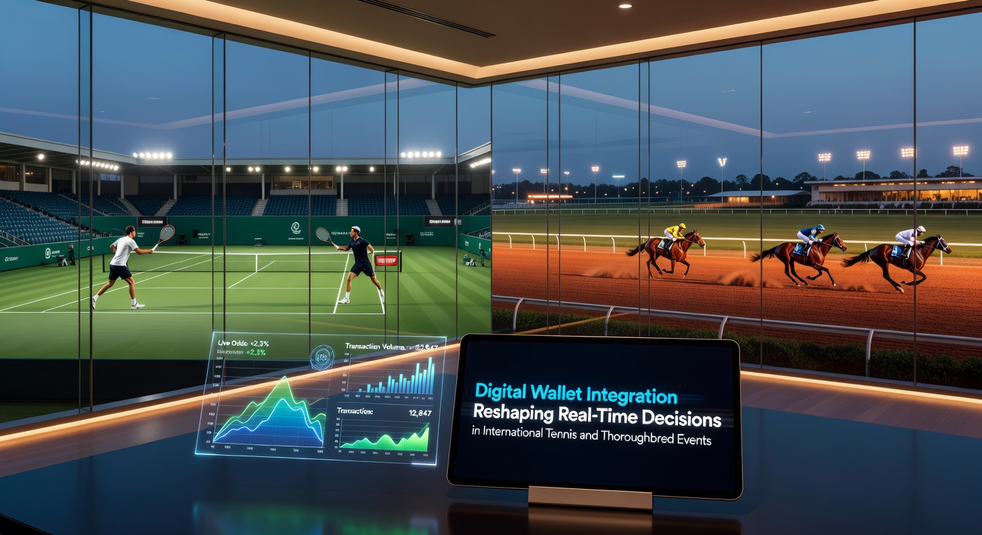 Digital wallet interface displayed on a smartphone during a live tennis match with real-time betting options visible on screen