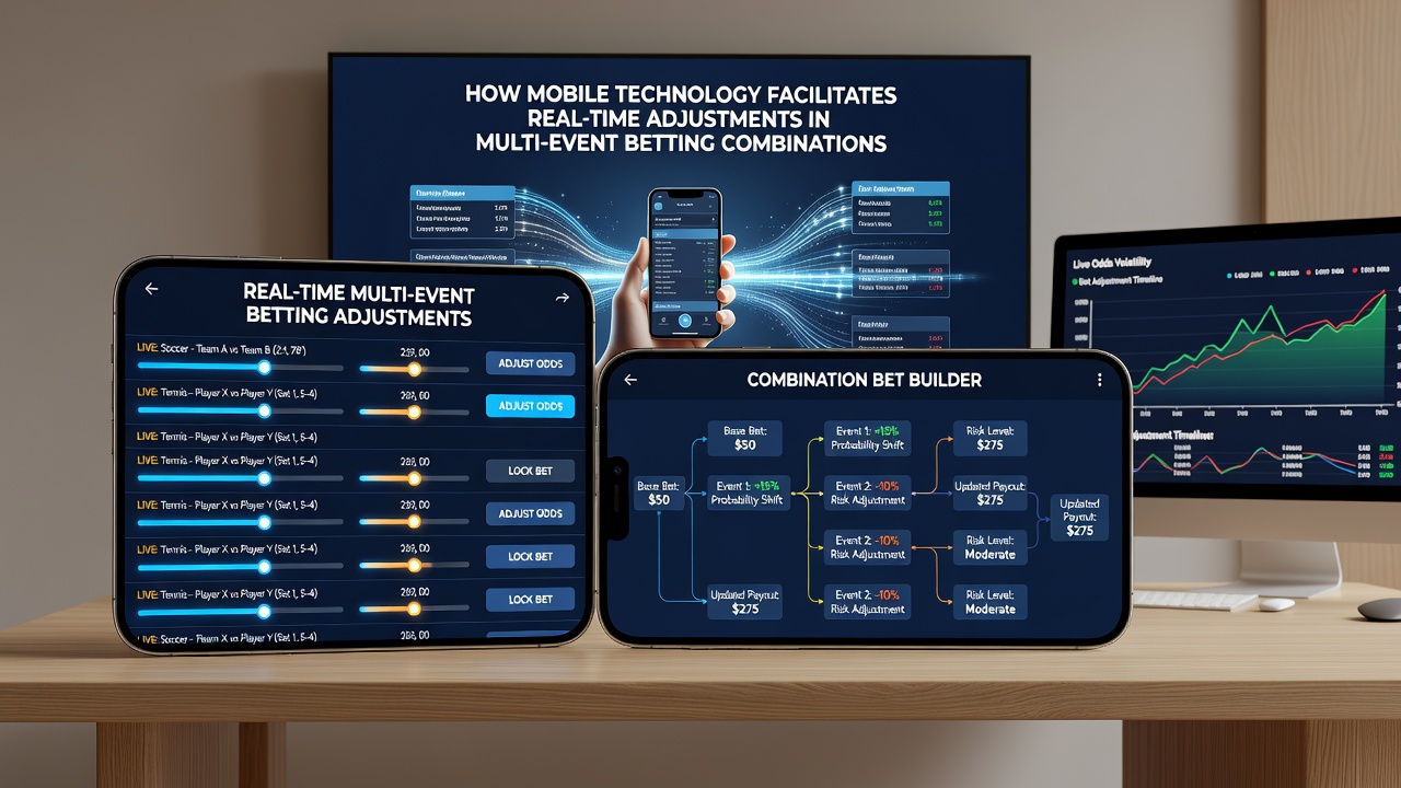 Close-up of live odds updating on mobile device during multi-event betting session