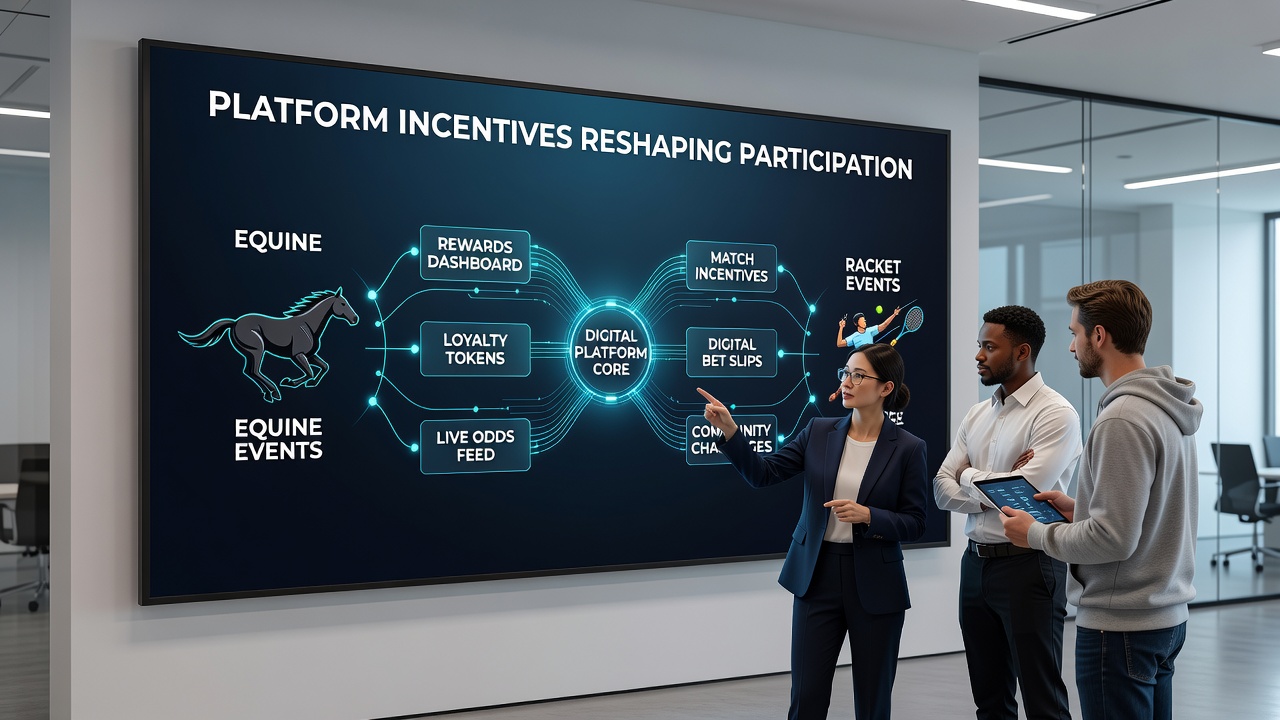 Tennis and horse racing bettors engaging with digital incentive features on mobile platforms