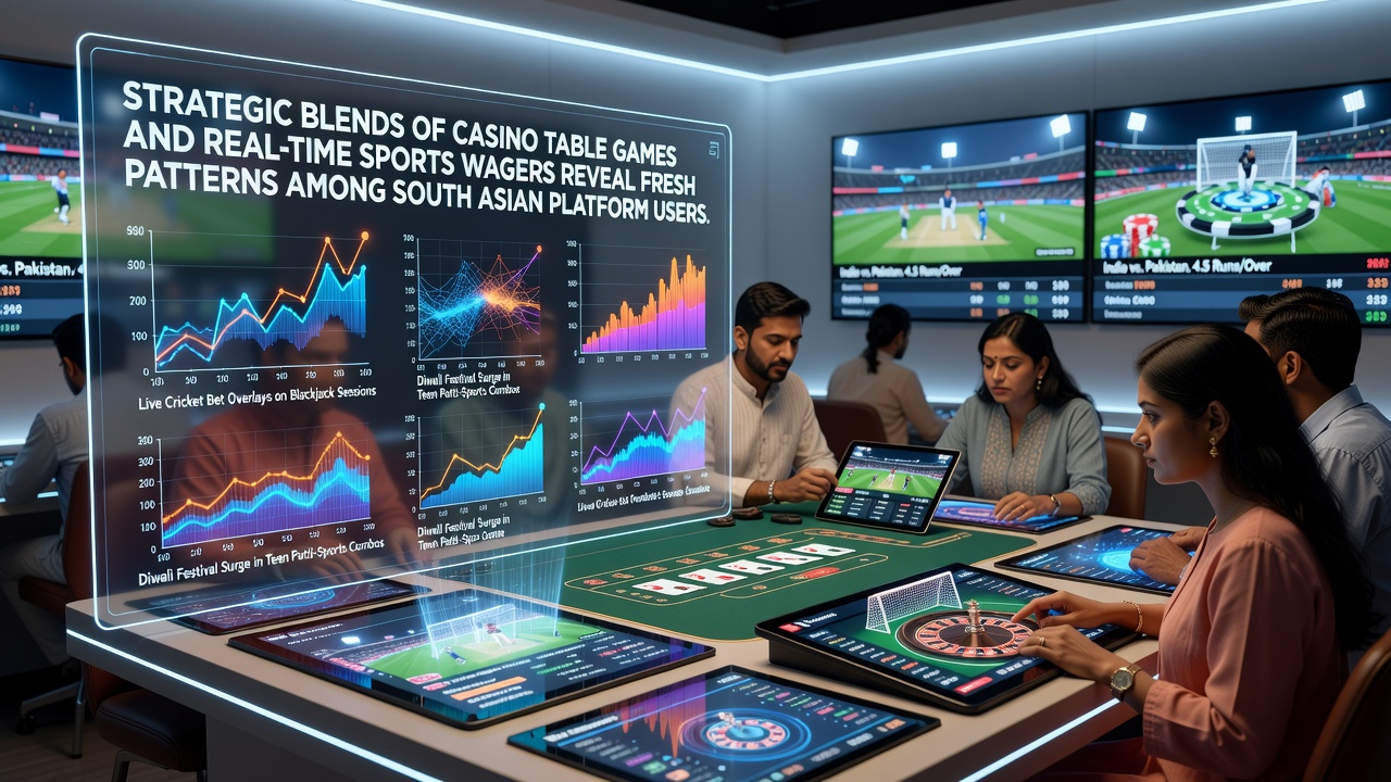 South Asian users engaging with blended casino and sports betting interfaces on digital platforms